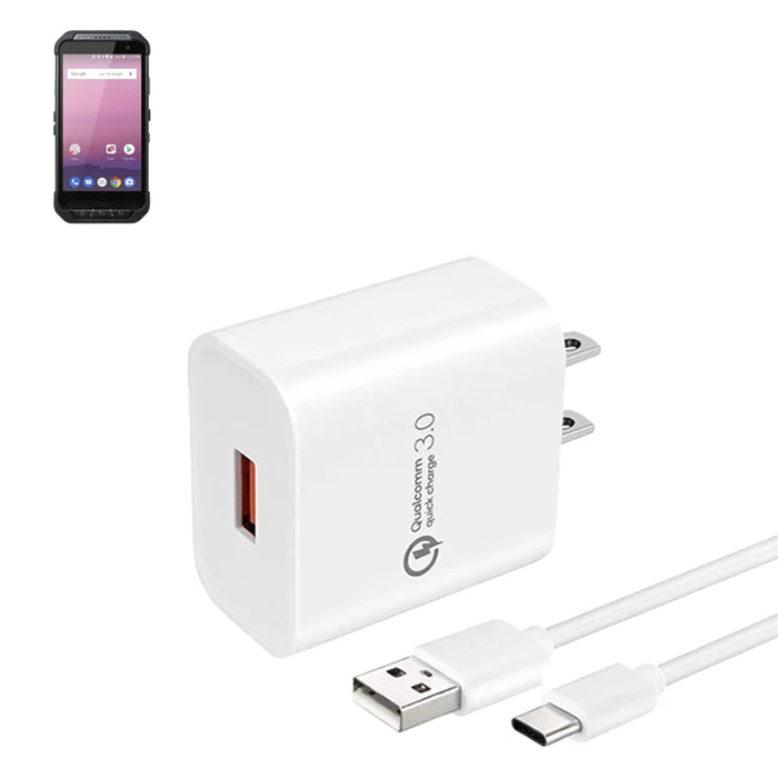 Wall Charger with USB C Cable for Delfi PM85 / PM86 Scanner