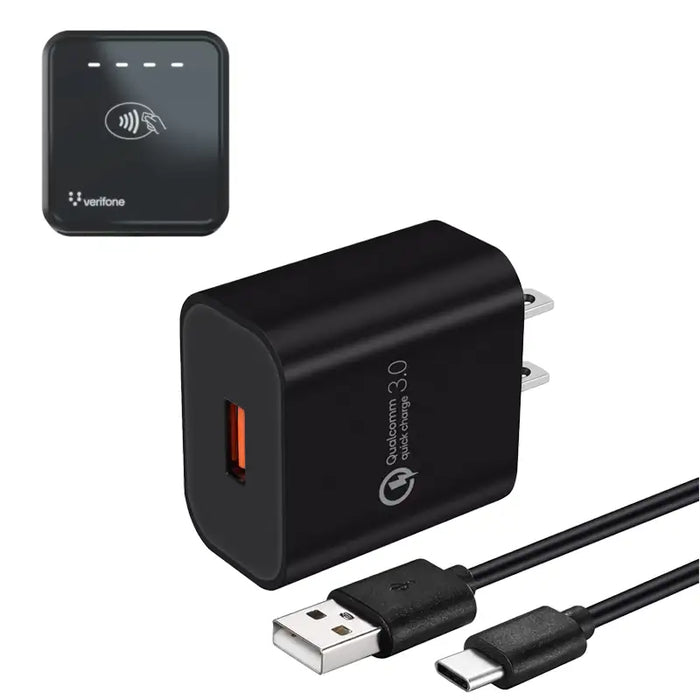 Wall Charger with USB-A to C Cable for Verifone Victa Reader