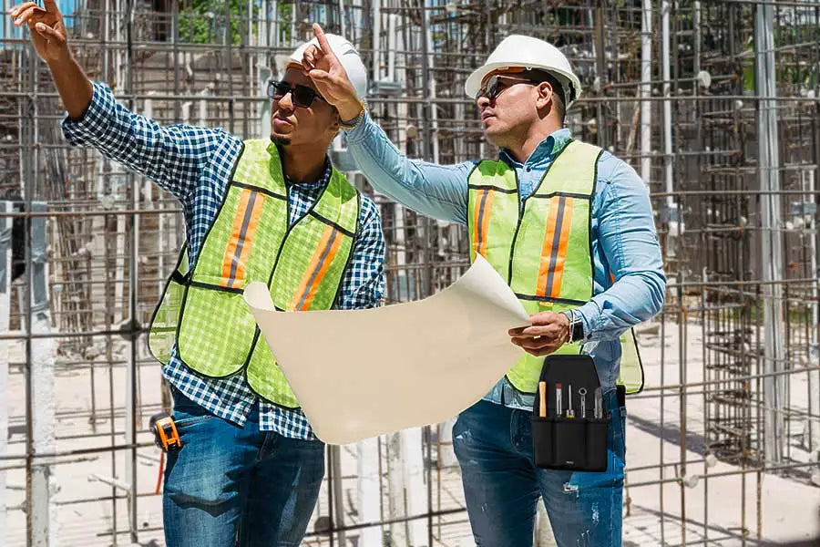 Construction Worker's Tool Pouch with Belt Clip