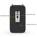 Back view of AgozTech Rugged Icom Radio Holster with strong metal clip, vertical belt loop, and horizontal belt loop