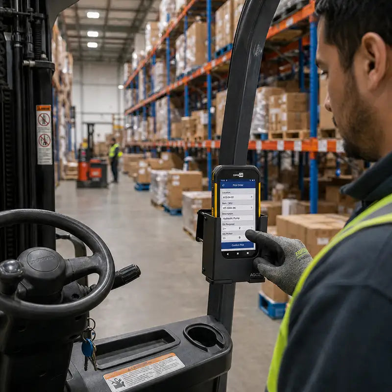 Mantenga los escáneres CipherLab accesibles durante el movimiento de materiales