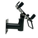 Side view of AgozTech heavy-duty metal Newland POS wall mount showing adjustable tilt bracket, terminal grips, and wall mounting arm.