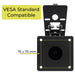 AgozTech Newland POS wall mount featuring a VESA-compatible backplate with 75 x 75 mm mounting hole pattern.
