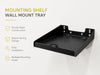 AgozTech black stainless steel mounting shelf tray for Bixolon receipt printer with wall mounting holes