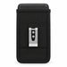 A black textured fabric adyen POS belt holster case with a silver metal clip, shown on a white background.