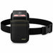 Ingenico POS payment terminal secured in an Agoz black holster with adjustable waist belt and buckle.