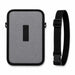 Back view of gray Getac tablet waist belt case with belt loop and adjustable waist belt