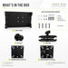 Agoz forklift tablet mount kit with tablet cradle, mounting plates, arm clamp, ball joint, and installation hardware
