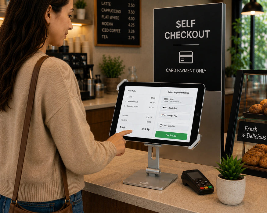 Heavy-Duty Countertop Lenova Tab M10 Tablet Stand - Low-Profile