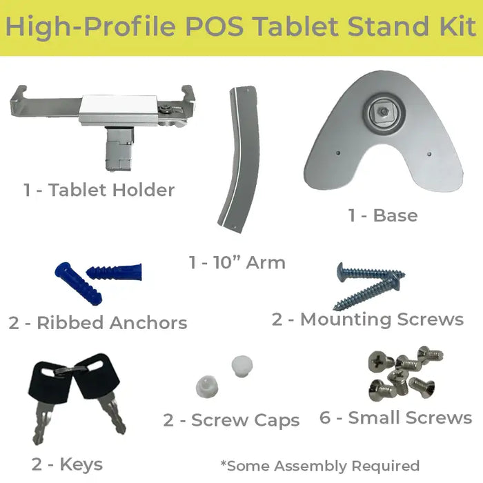 Heavy-Duty Countertop POS Tablet Stand - High-Profile