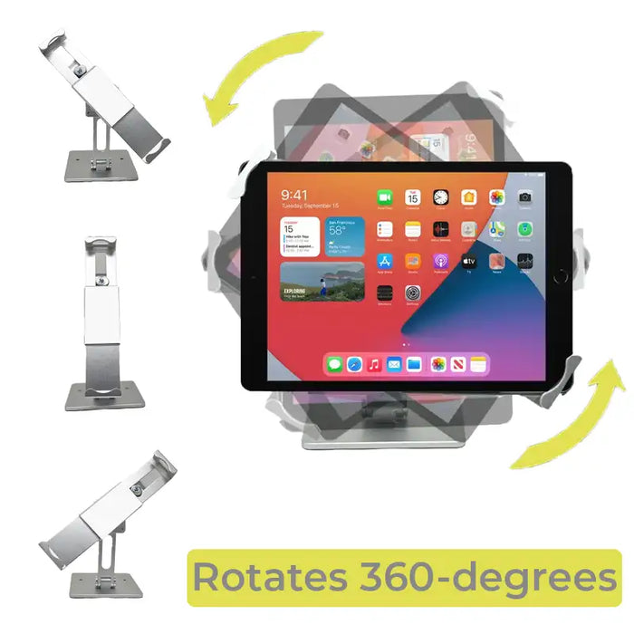 Heavy-Duty Countertop Retail Tablet Stand - Low-Profile