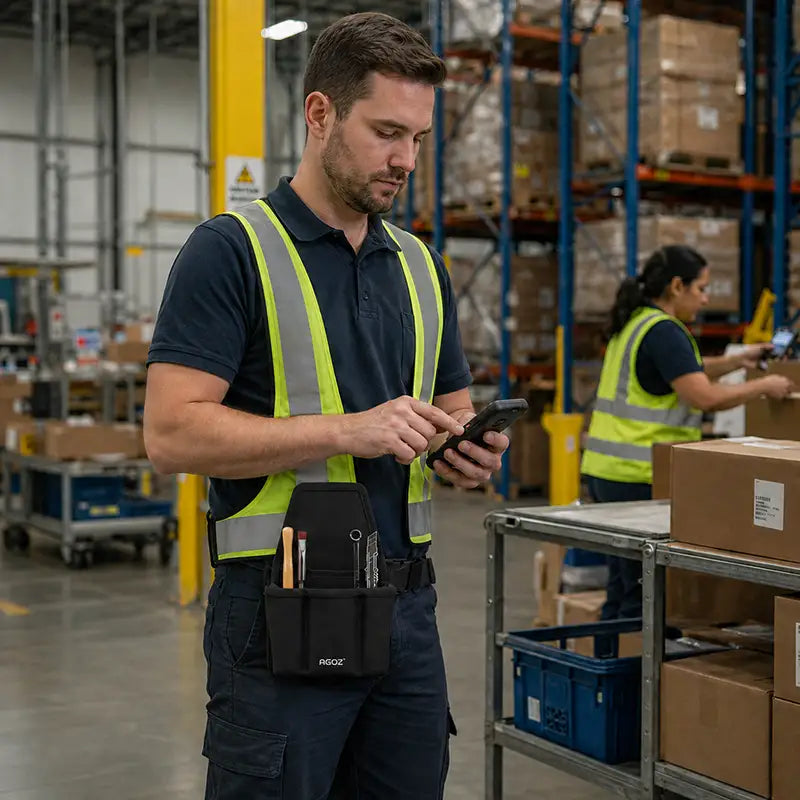 Organiza los dispositivos portátiles y materiales de trabajo de Honeywell juntos