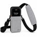 Gray AgozTech shoulder sling holster with Janam mobile computer seated in the front pouch.