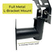 Close-up of the AgozTech wall mount POS stand showing the full metal L-bracket mount and 4-inch wall extension