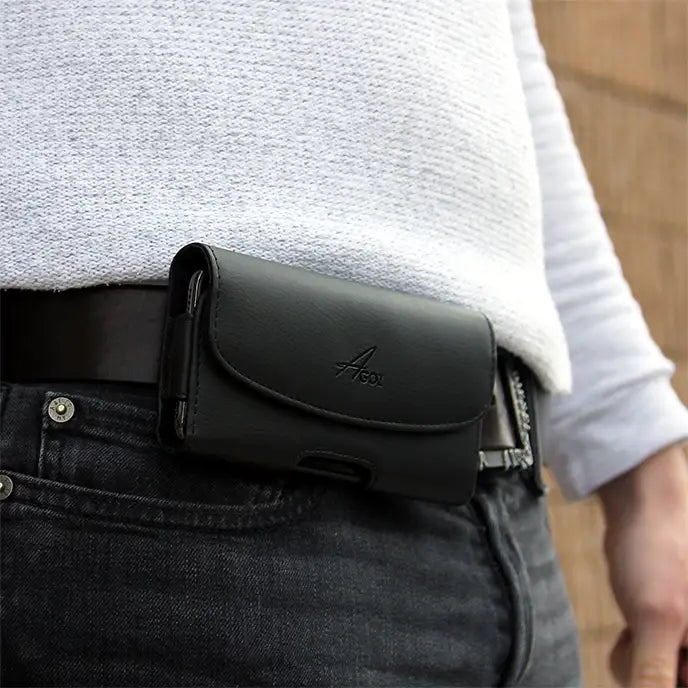 Leather Case with Belt Clip and Loop