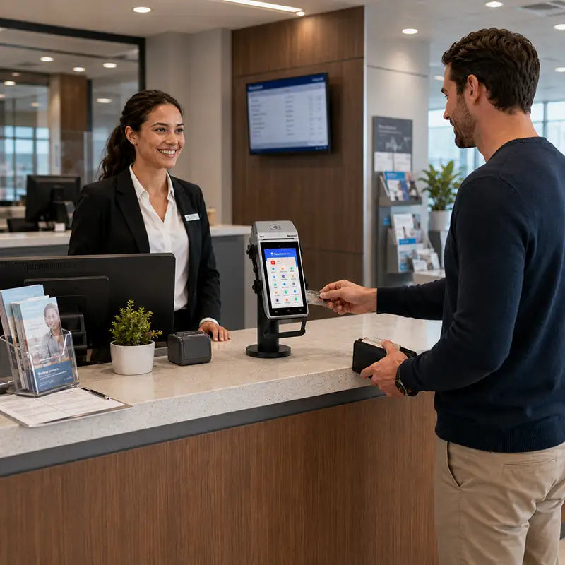 Prepare los terminales Newland N910 para el trabajo en mostrador frente al cliente