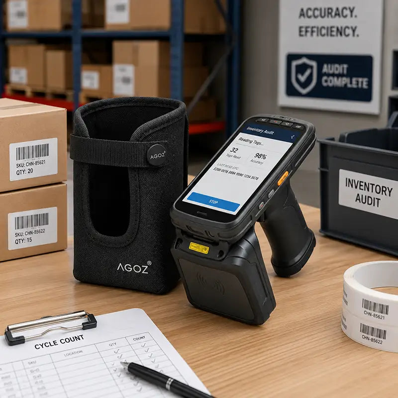 Ajuste y Funcionalidad para Funda de Transporte del Lector RFID Chainway