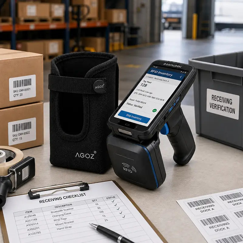 Ajuste y Funcionalidad para Funda de Transporte del Lector RFID Datalogic