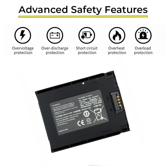 Replacement Battery for Zebra TC52 / TC520 / TC520K Barcode Scanner