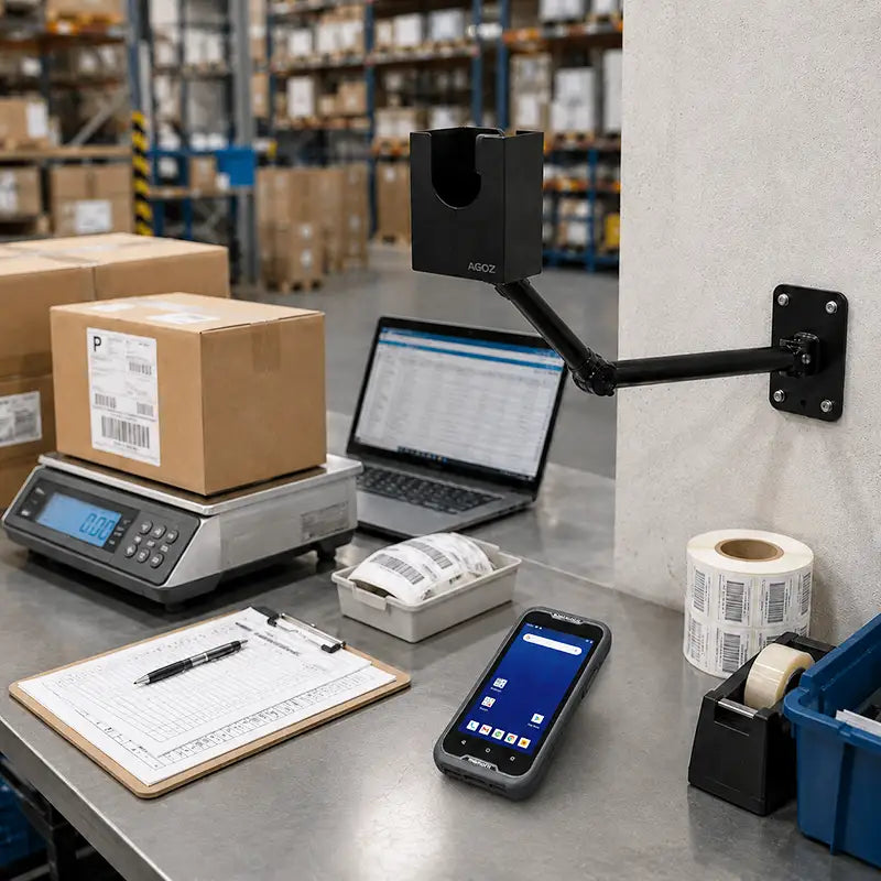 Ajuste y Función para el Soporte de Brazo Oscilante del Escáner Datalogic