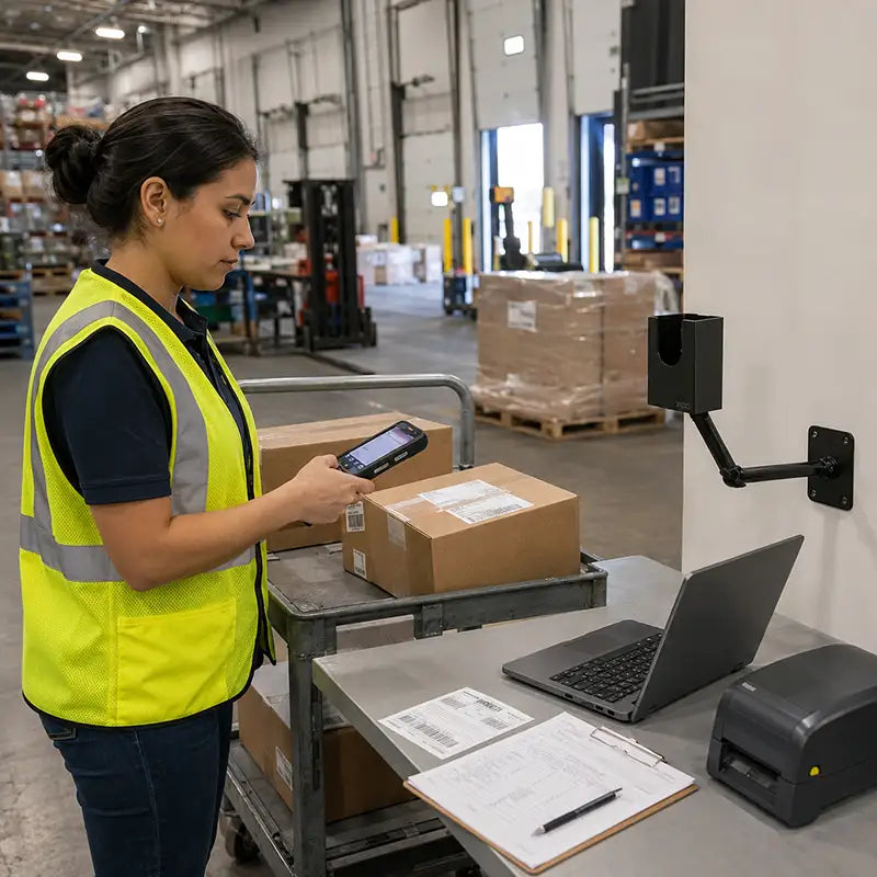 Organizar estaciones de escaneo Zebra para flujos de trabajo repetitivos