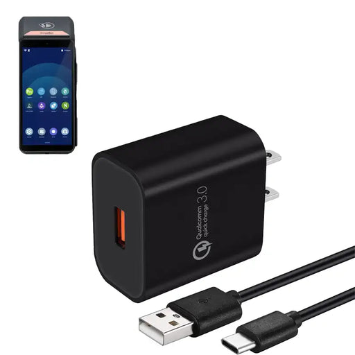 Wall Charger and USB-C Cable for Ingenico Mobile POS