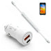 38W Fast Car Charger and USB-C Coiled Cable for Zebra Scanners