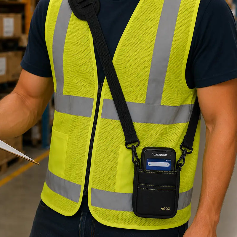 Soporte para llevar al hombro Datalogic en áreas de trabajo más grandes