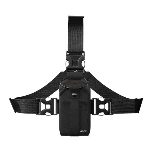 Front view of Chest Harness Holster for Point Mobile Scanner with adjustable shoulder and chest straps