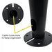 Close-up of AgozTech swivel stand cable guide hole designed to help keep checkout counter cables organized