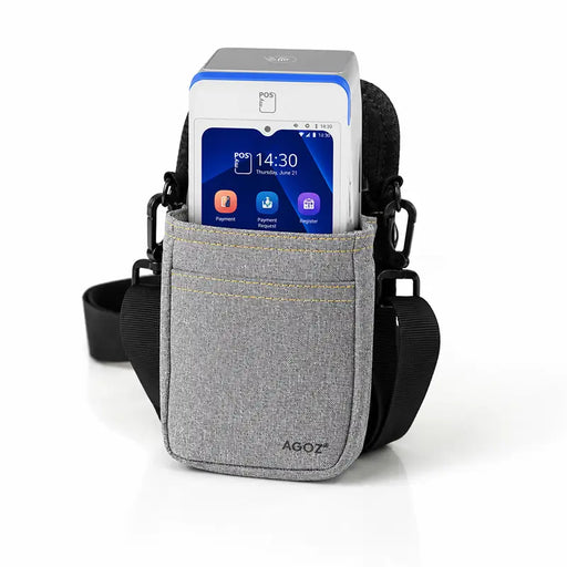 Gray myPOS Mobile Terminal Holster with Shoulder Sling