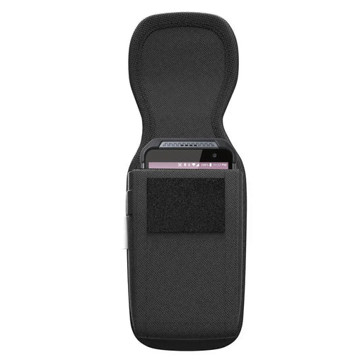 Point Mobile Scanner secured inside durable case with front flap open