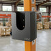 Metal forklift pillar scanner mount holder by AGOZ in warehouse environment