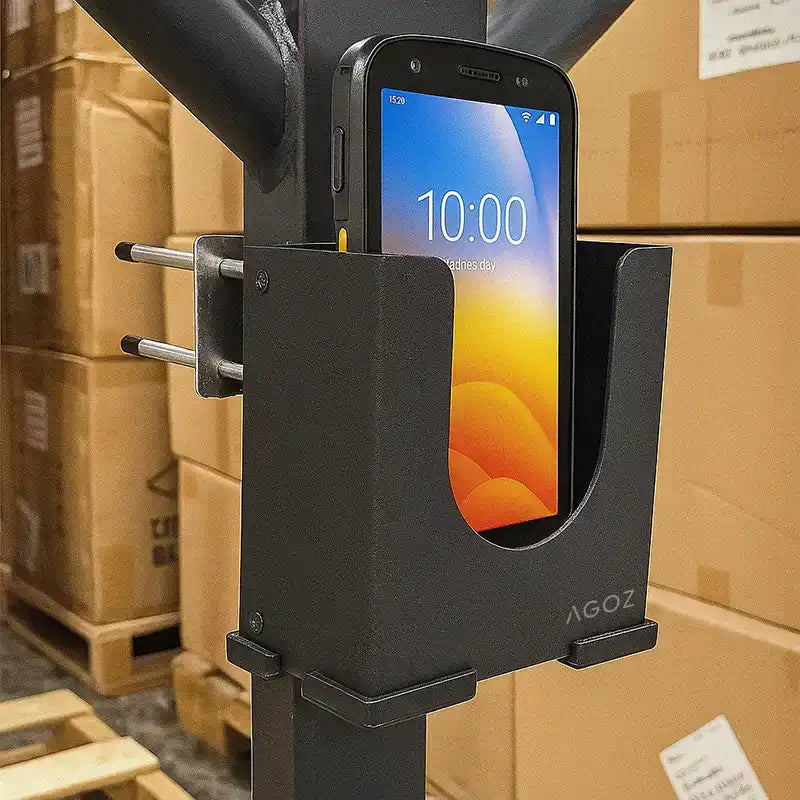 Zebra TC58 Metal Forklift Scanner Holder with Mounting Bracket
