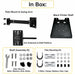 Agoz Seiko SII printer pole mount package contents with swing arm, shelf, U-bolts, clamps, and assembly hardware.