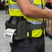 Zebra ZQ630 mobile printer on AGOZ waist belt holder printing inventory label