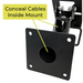 Close-up of the AgozTech wall mount POS stand showing cable openings designed to conceal cables inside the mount