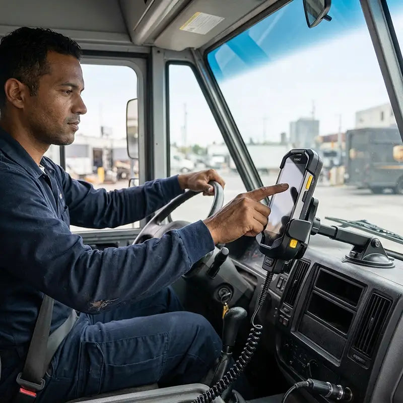 Mantenga los dispositivos portátiles Zebra TC7X encendidos durante las rutas basadas en vehículos