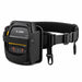 AgozTech mobile printer waist belt carrying case holding a Zebra ZQ521 printer, shown at an angled front view on a crisp white background.